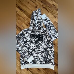 Abercrombie Kids Camo Logo Hoodie – Gray/White
